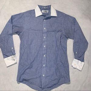 Vtg Burberry Button Up Long Sleeve Flip Cuff